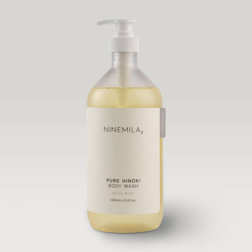 [NINEMILA]나인밀라 퓨어히노끼 바디워시 1000ml 비건 대용량 바디워시 블랙베리향 세트 (1L*2개)