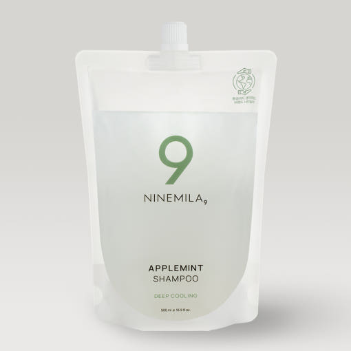 [NINEMILA]나인밀라 애플민트 지성두피용 탈모샴푸 본품(500ml) + 리필(500ml) 세트