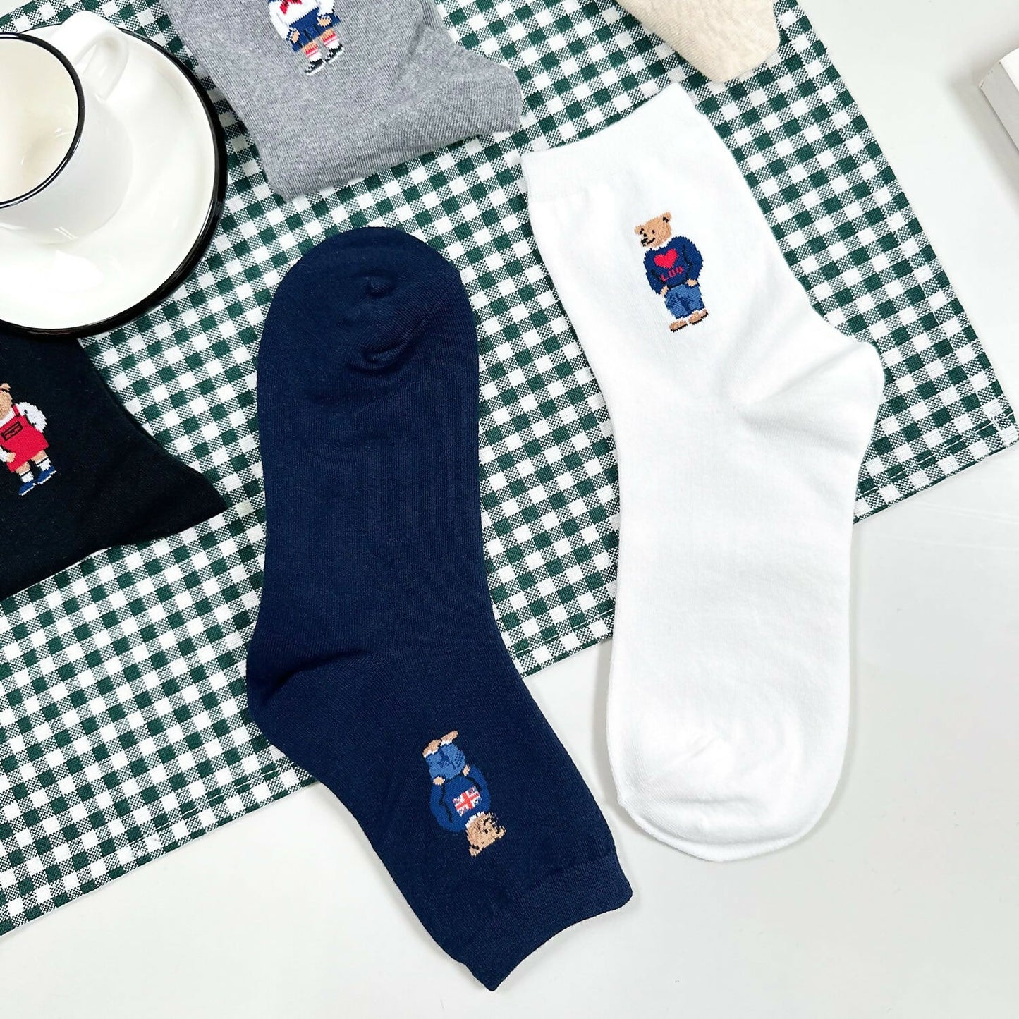 [Daily Sox Studio] 여성 레이디 클래식 크루 양말 (5컬러 세트) W Lady Crew Socks (5 Color Set)_Made in Korea