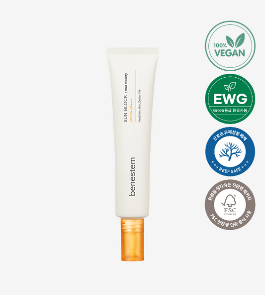 배내스템 선블록 트루 워터리(40ml, SPF50+ PA++++) 스킨케어 같은 수분 촉촉 선크림